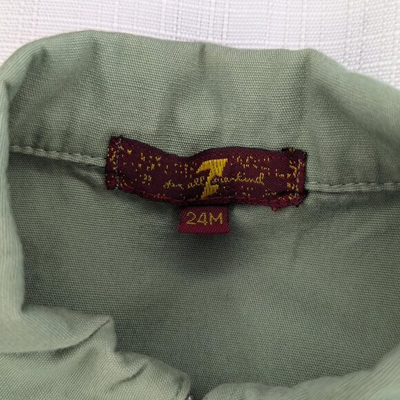 7 For All Mankind Girls‎ Cargo Green Zip up Jacket - Picture 3 of 9